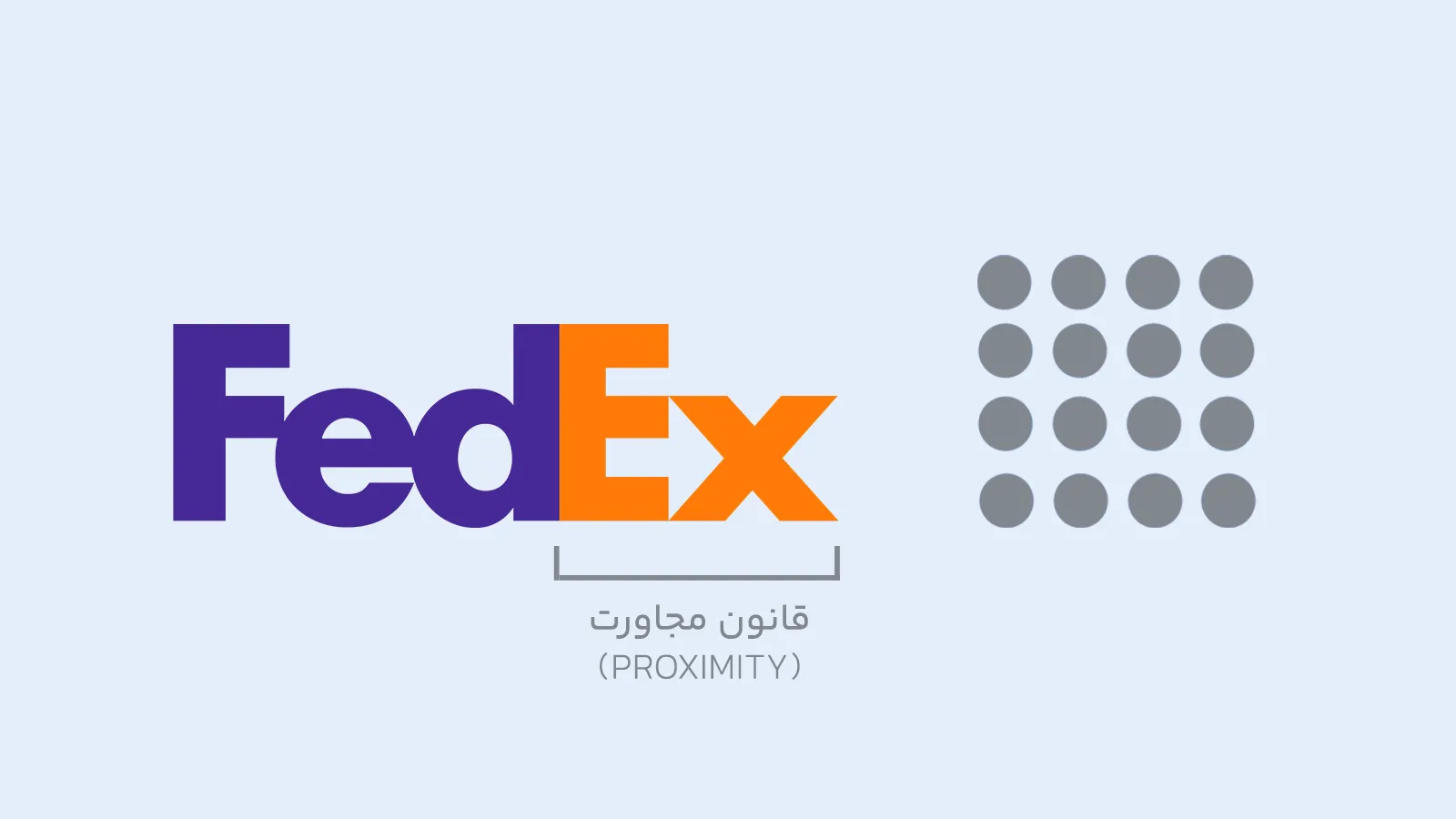 اصل مجاورت استفاده شده در طراحی لوگوی برند فدکس